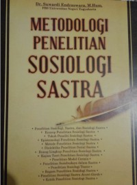 Image of Metodologi Penelitian Sosiologi Sastra